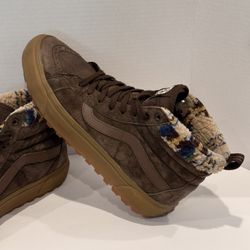 Vans Sk8-Hi MTE-1 All Weather Hiking Boots Brown Gum Bottom Sherpa Mens Size 11