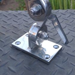 Marine Stainless Steel VHF Dual Ratcheting Adjustable Antenna Mount