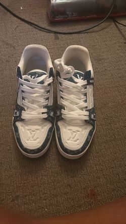 Blue & White LV SHOES