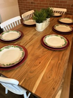 Farmhouse Dining Table And Bench