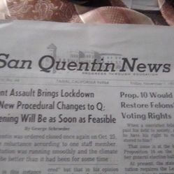 San Quentin Newspaper 1974