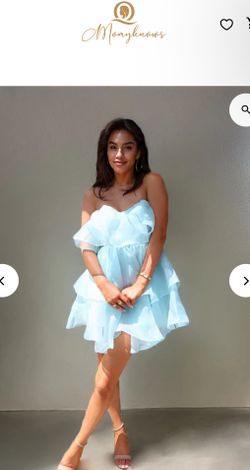 Momyknows Blue Tulle Tutu Bubble Bandeau Baby Shower Maternity Sundresses