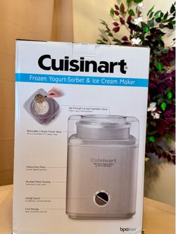 Cuisinart Pure Indulgence 2-Quart Frozen Yogurt, Sorbet, and Ice Cream Maker.