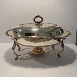 Antique W&S Blackinton England Silver Plated Centrepiece Server Warmer 4 Pieces 