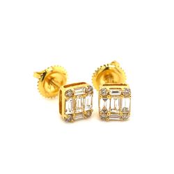 10k Diamond Earrings Baggettes .33ctw 132884 16