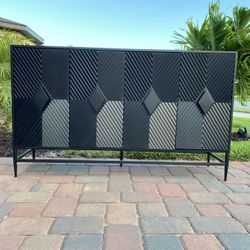 60 “ Cabinet/Credenza/Sideboard Black - New