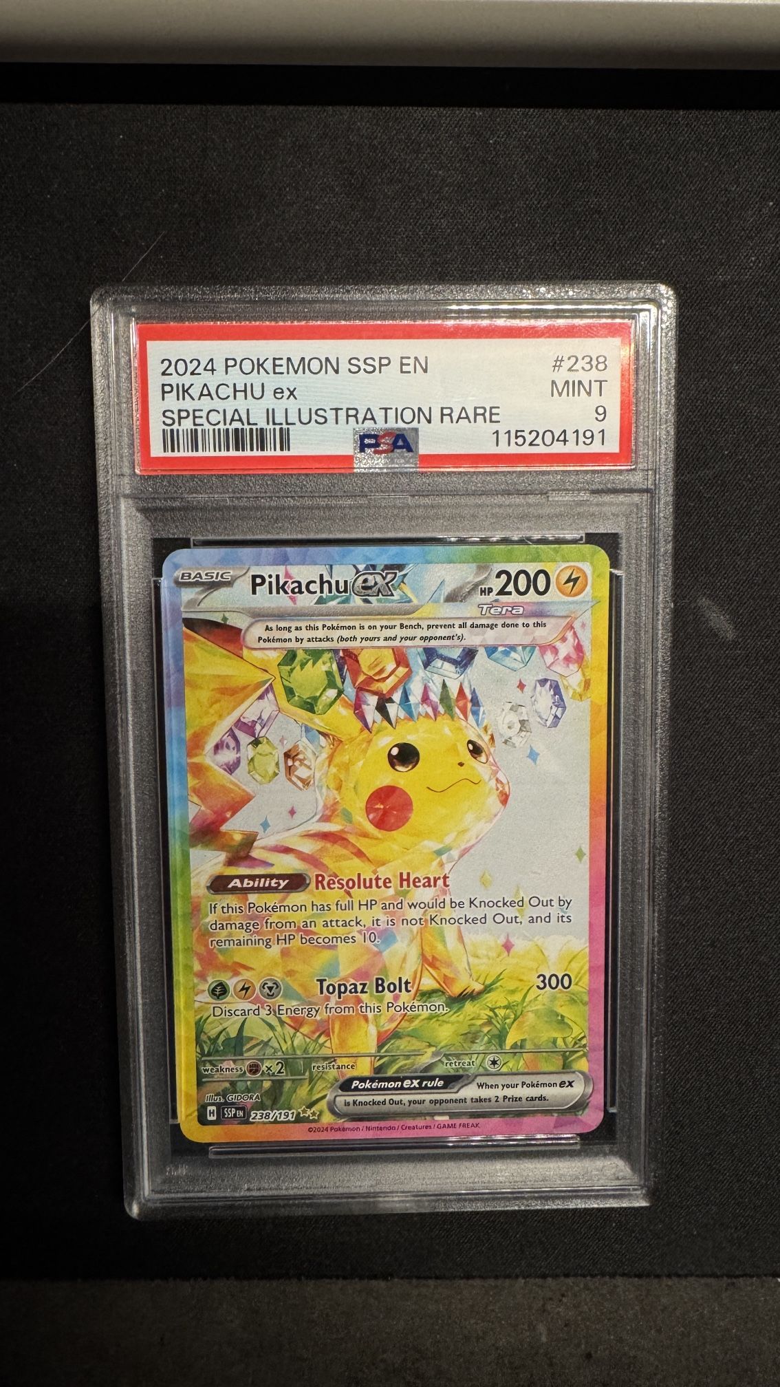 PSA 9 Pikachu EX #238
