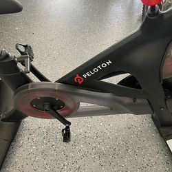 Barely Used Peloton Bike, Shoes, And Matt