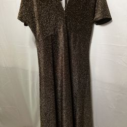 Marron Party Dress And Shoes.