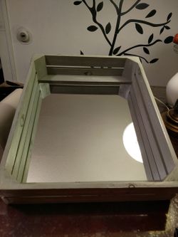 Decorative Mirrored Wood Crate 20" x 16" x 4"