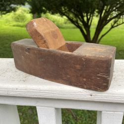 Vintage Wooden Coffin Shape  Plane, old carpenter woodworking tool 