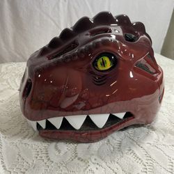 New, Price Firm, DIFEN Kids Bike Helmet, Dinosaur for Children, Red 