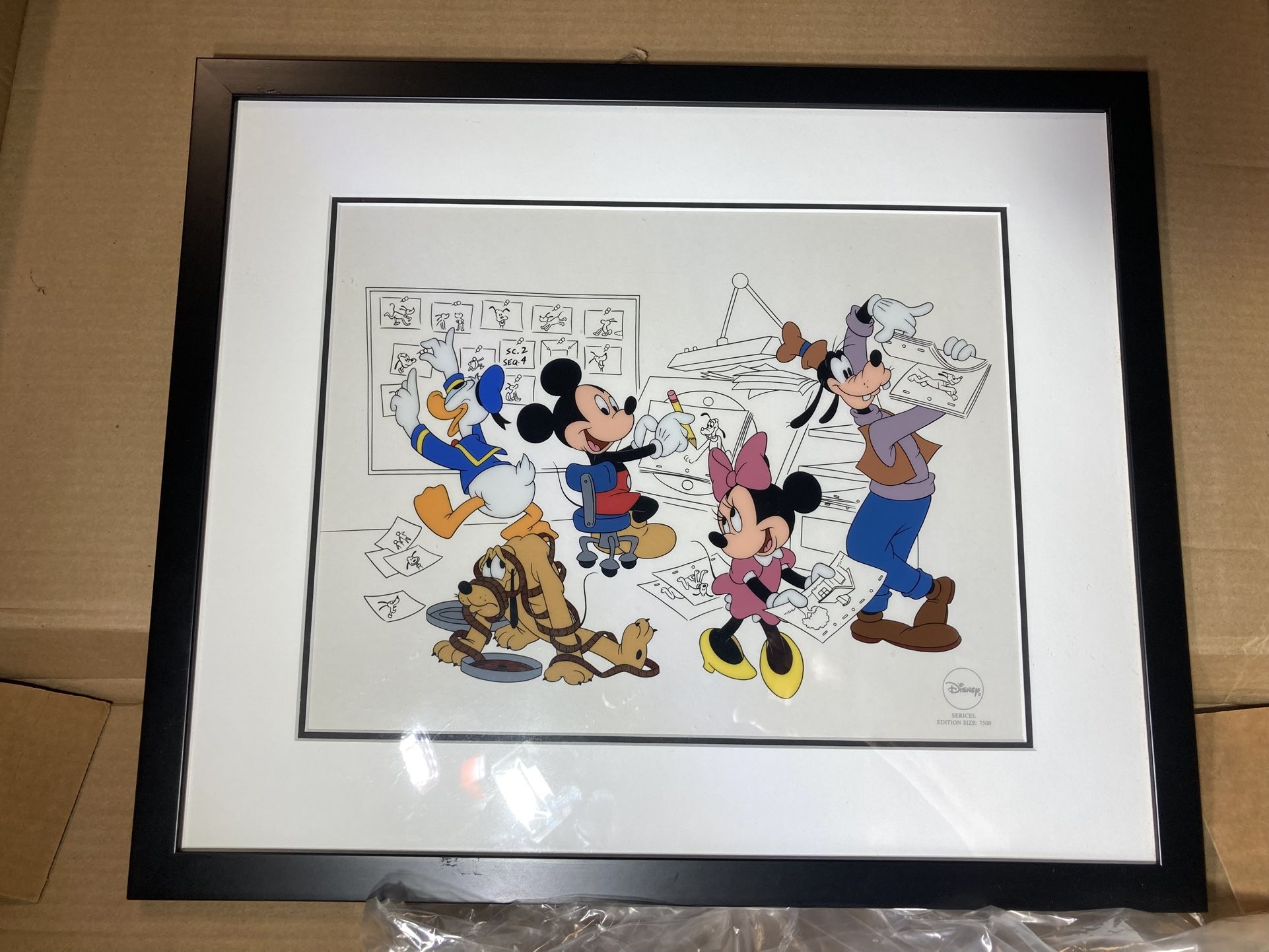 Disney Sericel Limited Edition Fab Five Ink, Mickey Mouse, goofy, Pluto,