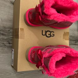 Pink Mini Bailey Bow Glisten UGG
