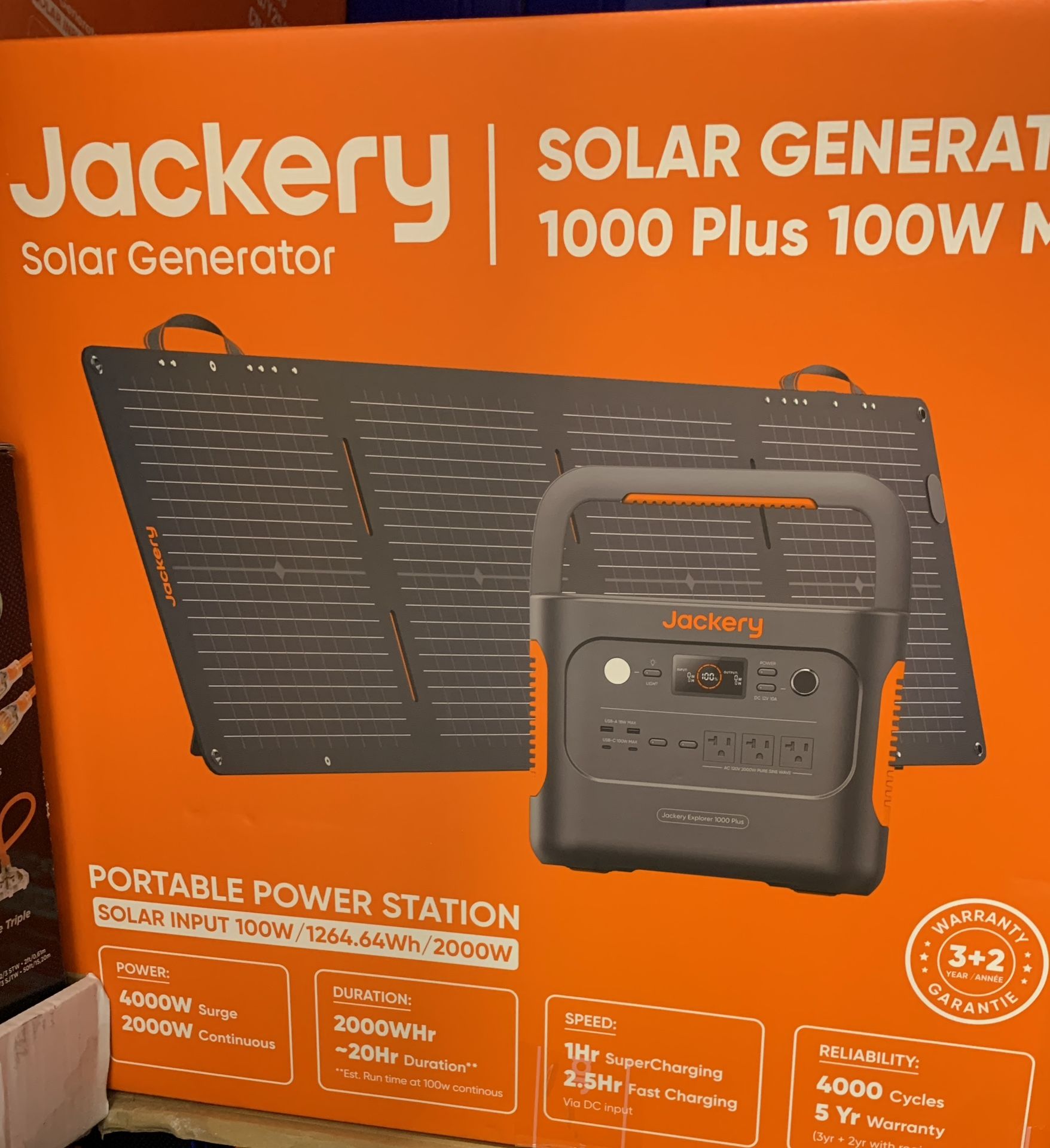 Jackery Solar Generator - 1000 Plus 100W Mini