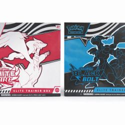 Pokémon Scarlet & Violet Elite Trainer Boxes – White Flare & Black Bolt (Sealed)