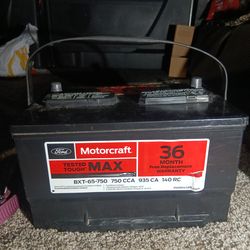Battery 12 volt Motocraft  btx-65-750 750 cca 935 ca top post