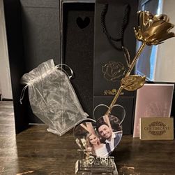 JiWeRose 24karat Gold Dipped Gift Rose w/ Certificate, Presentation Box & Bag