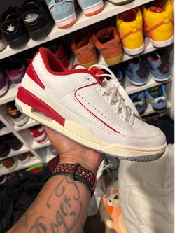 Jordan 2 white varsity red