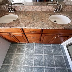 70” Vanity With Granite Countertop 