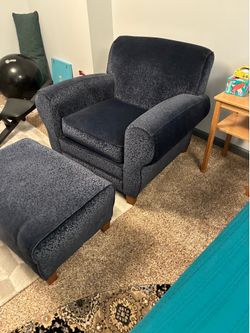 Ethan Allen Comfy chair and ottoman