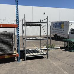 Grey Warehouse Shelving 4’x8’ Uprights, Beams & Metal Shelves  