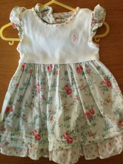Toddler Ralph Lauren Polo 2 piece dress size 9 month excellent condition