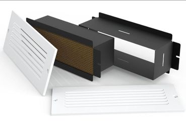 Wall Return Air Pathway Kit with Filter (12"x 4" Retrofit), Durable, AP1204P Matte White Zone Air Pathway, Wall Vent Cover, Fits Sidewalls