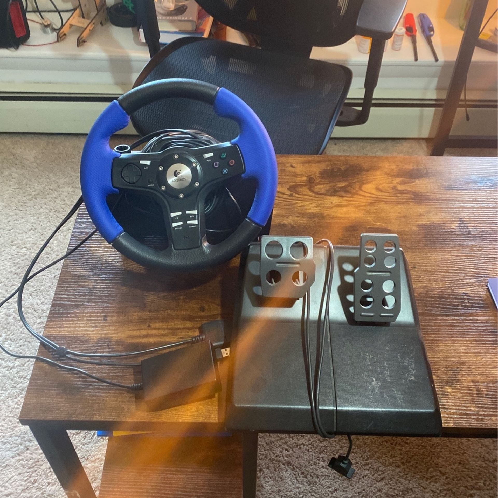 Ps2 Steering Wheel And Pedals