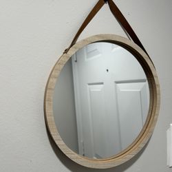 Approx 12” Round Mirror Wall Decor