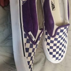 Vans Custom Suede Slip Ons 9.5