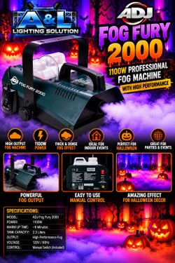 ADJ Fog Fury 🎃😬👻2000 Professional🎃👻 Fog Machine