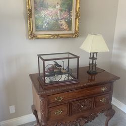 Vintage  1960's Carved Mahogany Chippendale