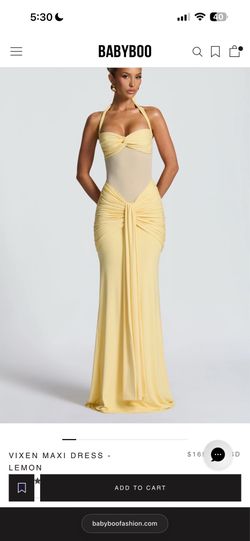 Baby boo vixen maxi dress - Lemon Size Medium