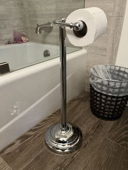 Stylish Freestanding Toilet Roll Holder