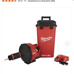 M18 FUEL 18-Volt Lithium-Iron Cordless Plumbing Drain Snake Auger Kit with w/ CABLE DRIVE & 5/16 in. x 35 ft. Cable