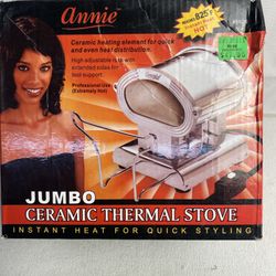 A24-178-   Vintage Annie, Jumbo Ceramic Thermal Stove With Hot Brass Straightening Comb
