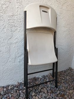 Lifetime Commercial Plastic Folding Chair - Heavy Duty (White Granite)