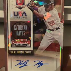 Ke’Bryan Hayes Autograph Cracked Ice #10/23 Pirates