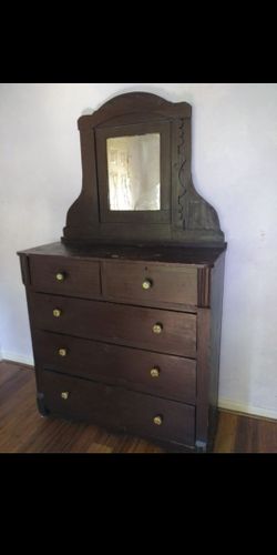 Antique 1890 dresser and bed
