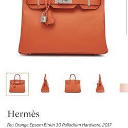 Orange Hermes Birkin 40