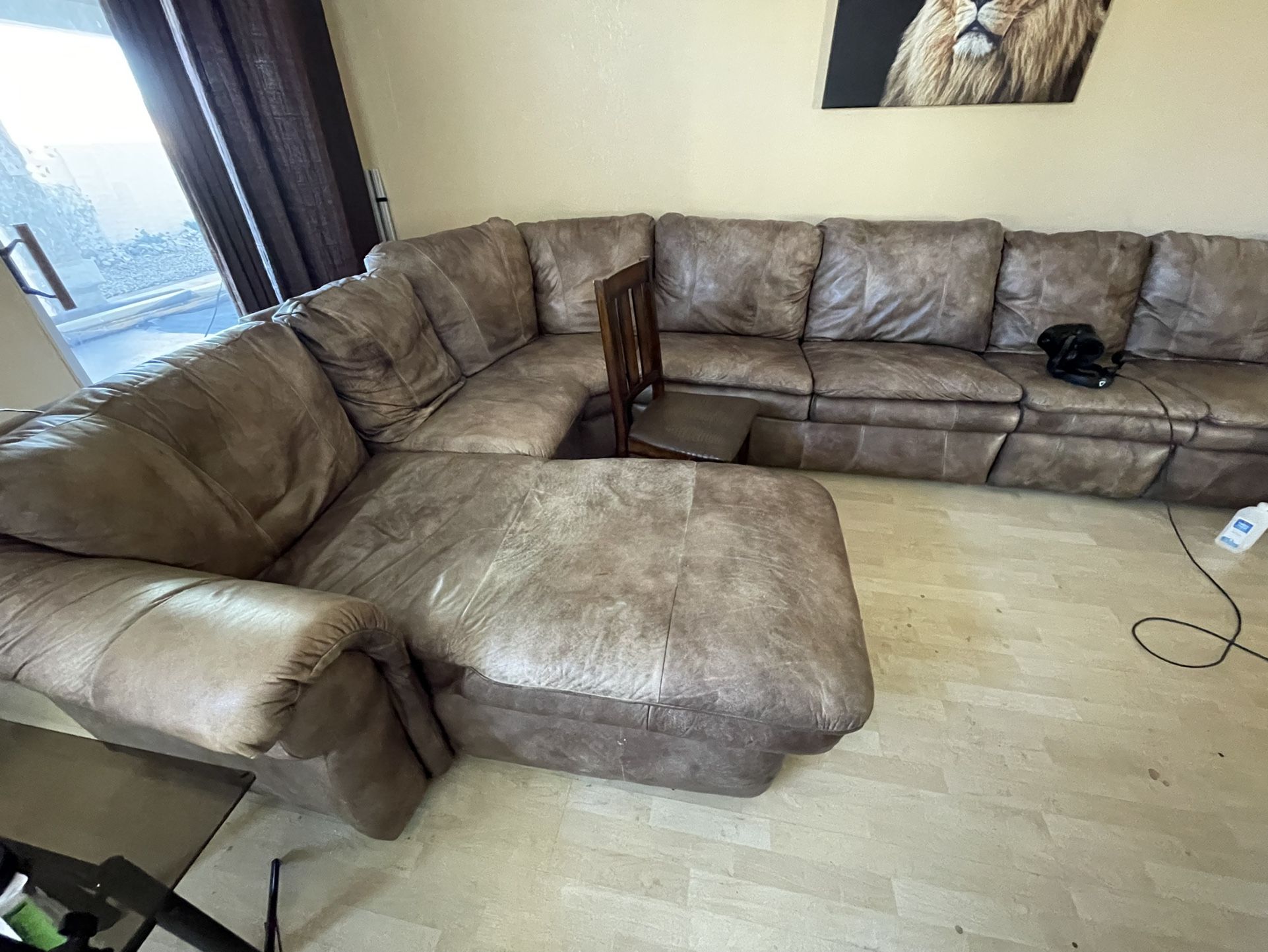 Lazy boy leather sectional