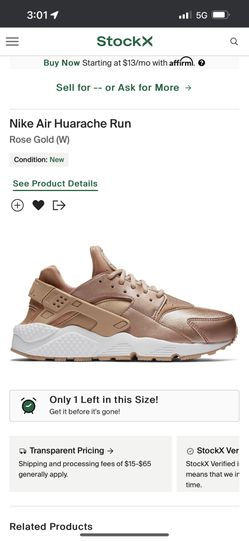 Nike Huarache Rose Gold
