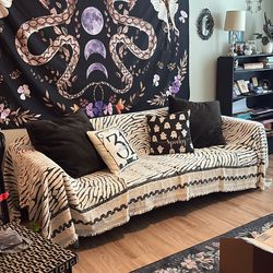 IKEA Tan Leather Sofa