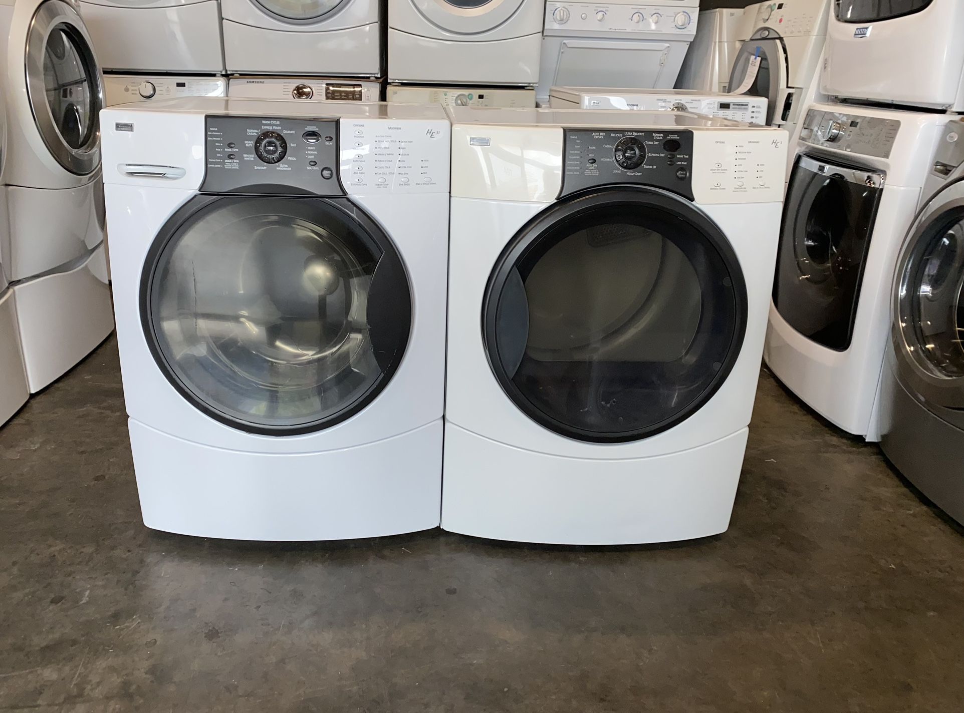 KENMORE XL CAPACITY WASHER DRYER ELECTRIC SET 