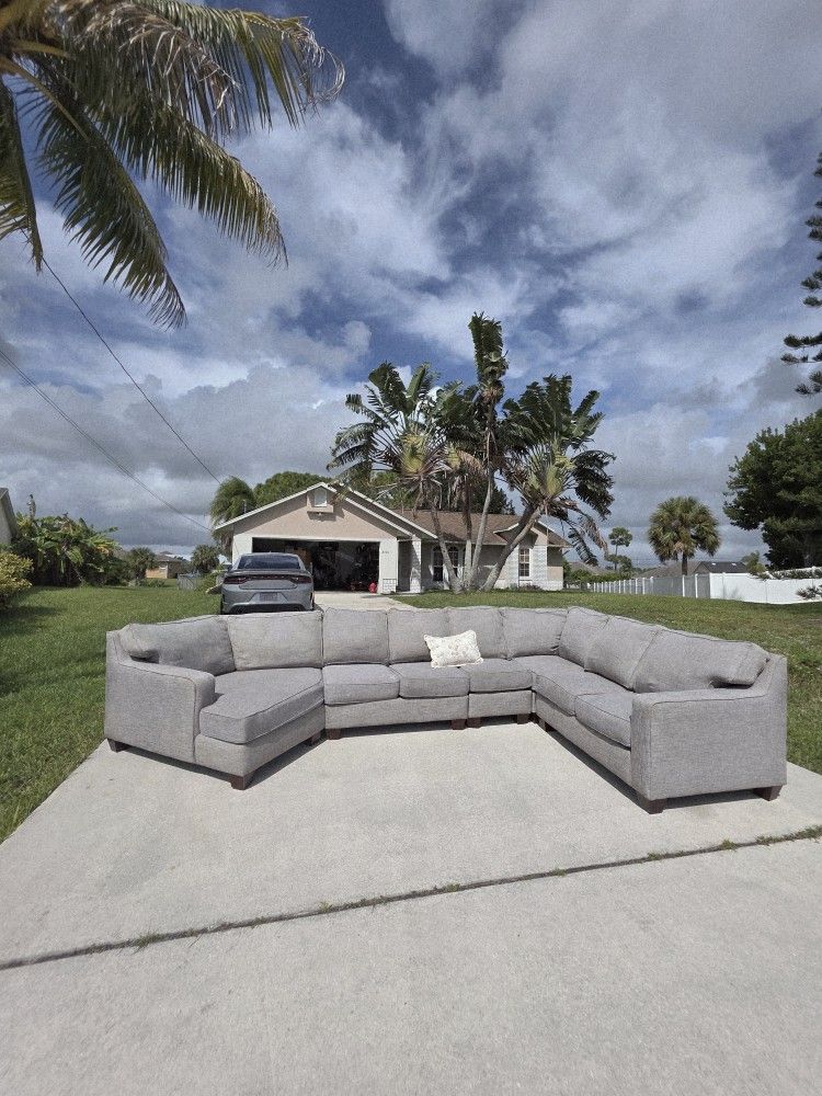 Large Grey Kevin Charles Sectional - FREE DELIVERY