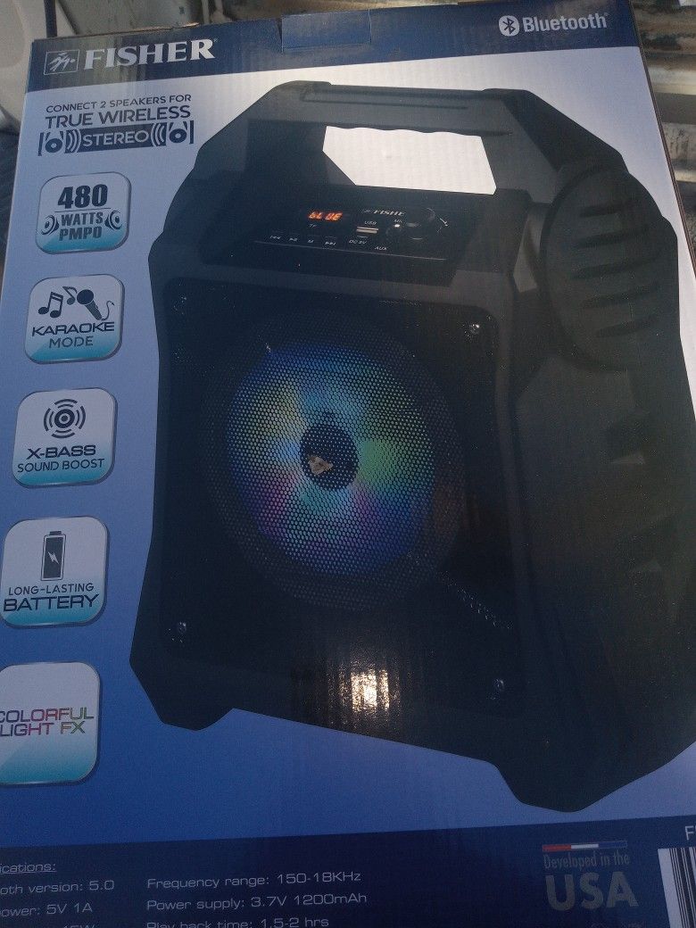 FISHER Bluetooth Speaker & FM Radio