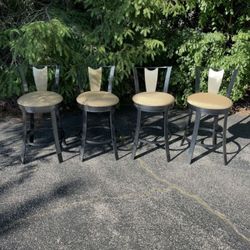 Set Of 4 Heavy Duty Swiveling Stools