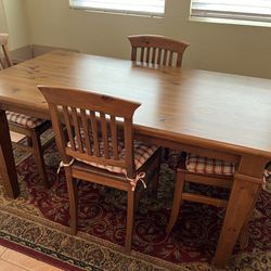 Kitchen Table With 4 Chairs And Seat Pads 