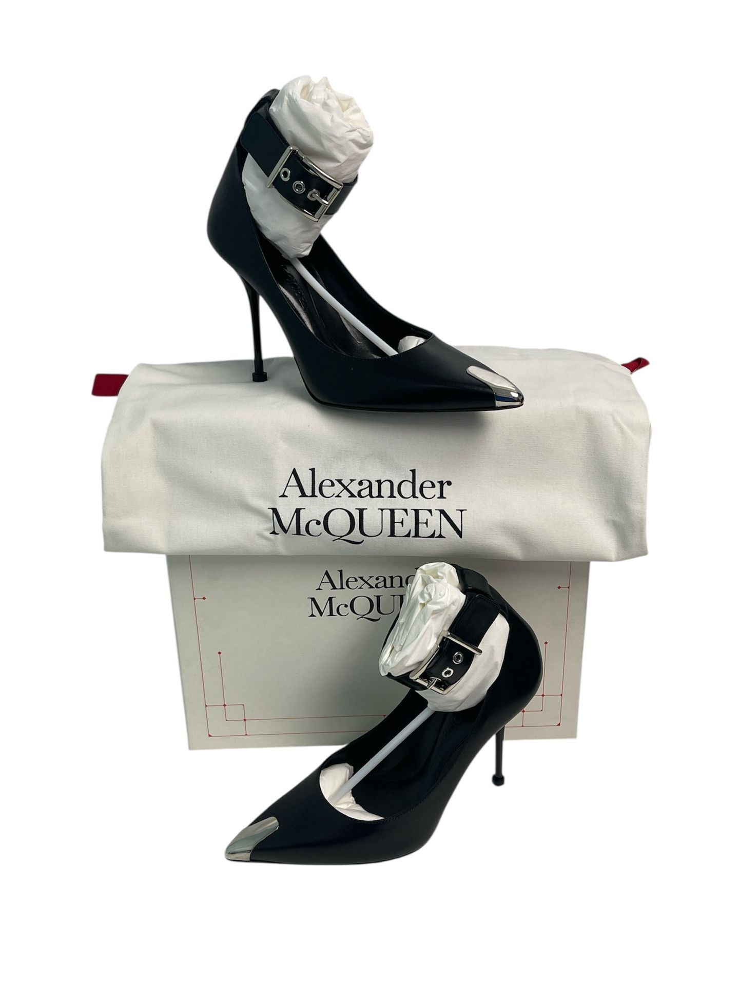 Alexander McQueen Punk Buckle Pumps Black